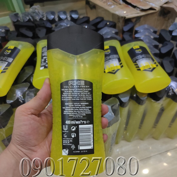 Sữa tắm, gội AXE Clean Fresh (6in1) 400ml - Đức