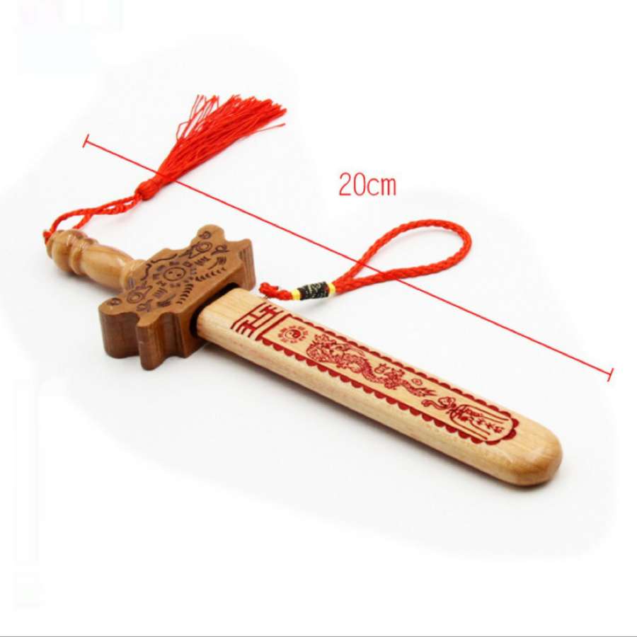 [HCM]KIẾM GỖ ĐÀO THẤT TINH BÁT QUÁI dài 20 cm