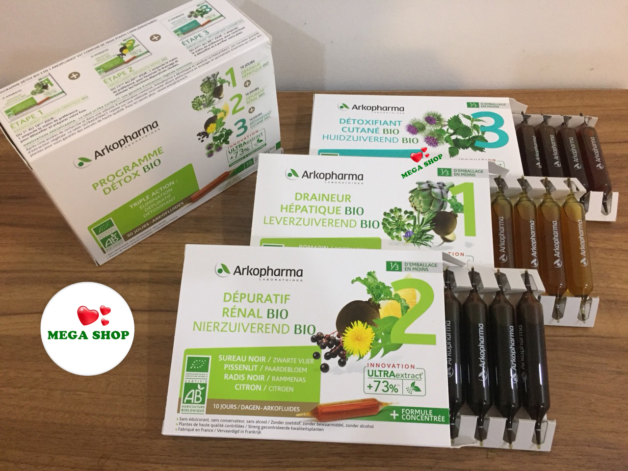 DETOX THẢI ĐỘC GAN - THẬN - DA Arkopharma Programme Detox Bio 30 ngày - Hàng Pháp