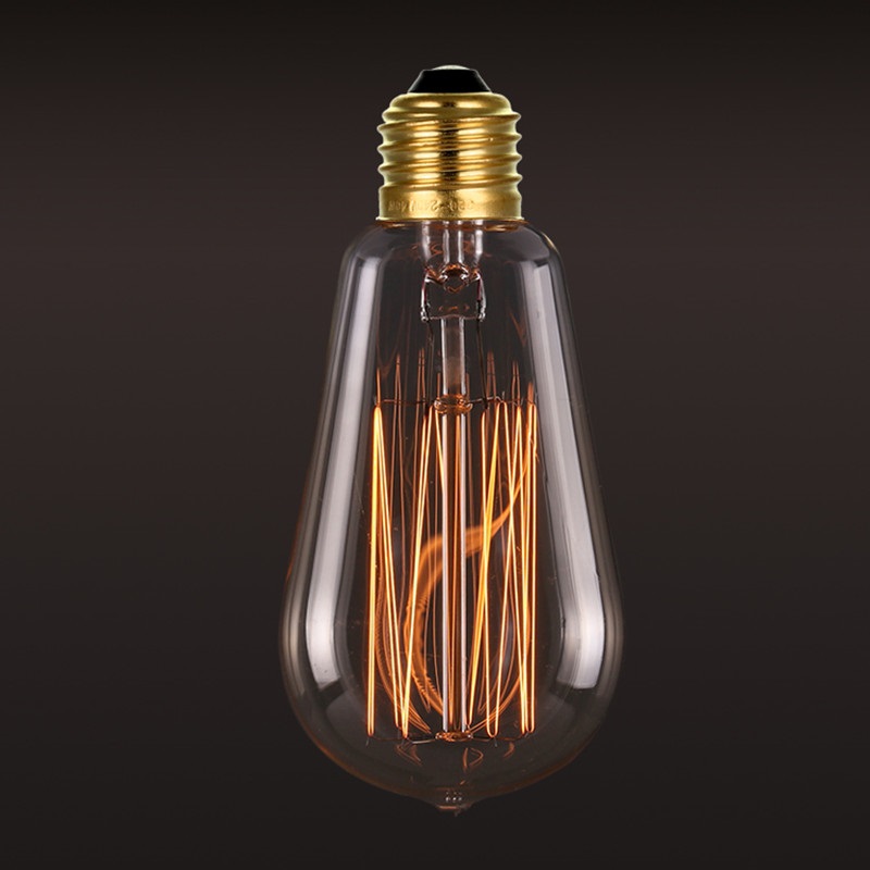 Bộ 3 Bóng đèn Edison Vintage Bulb ST64 40W E27 220V Dùng Dimmer điều chỉnh độ sáng tối