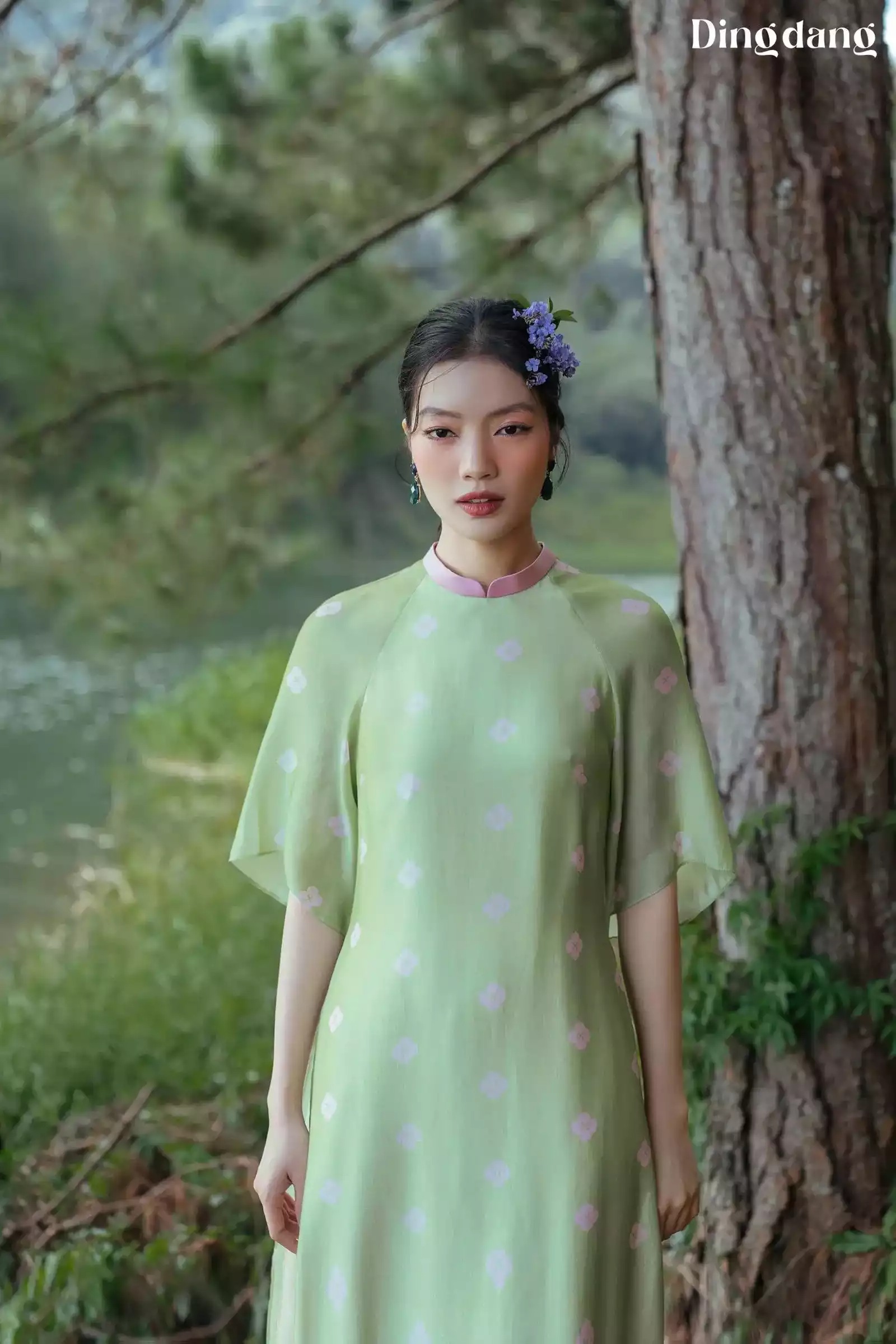 Áo Dài Lấm Tấm Xanh- Đing Đang