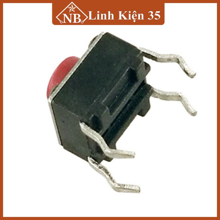 Nút nhấn 4 chân 6x6x5mm (đỏ -1 Con)