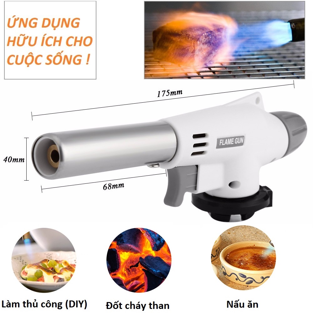 (FreeshipMAX) Đèn khò gas mini đánh lửa tự động đa năng