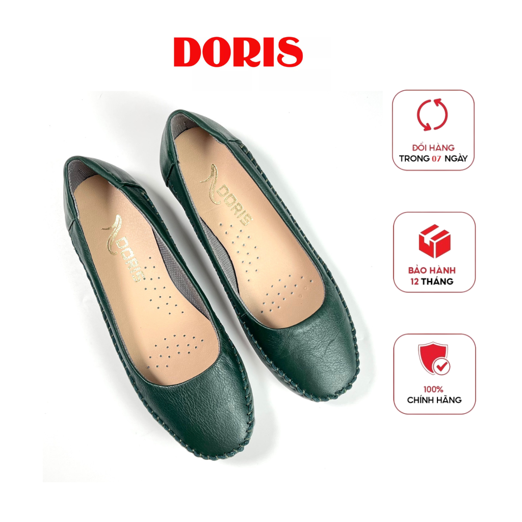 Giày Búp Bê Đế Bệt DORIS DR009, Da Bò Thật Siêu Êm - CÓ BẢO HÀNH