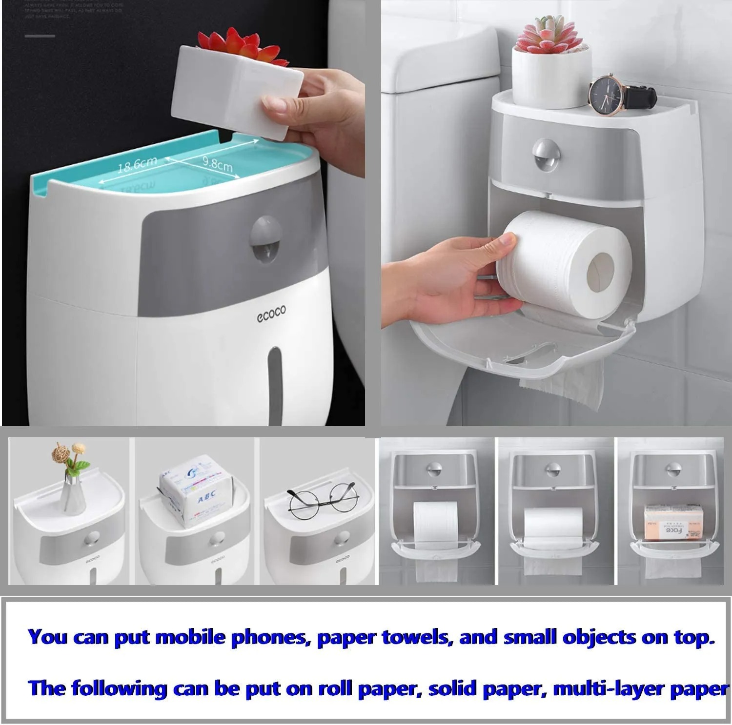 Hộp Đựng Giấy Phòng Vệ Sinh 2 Ngăn Ecoco