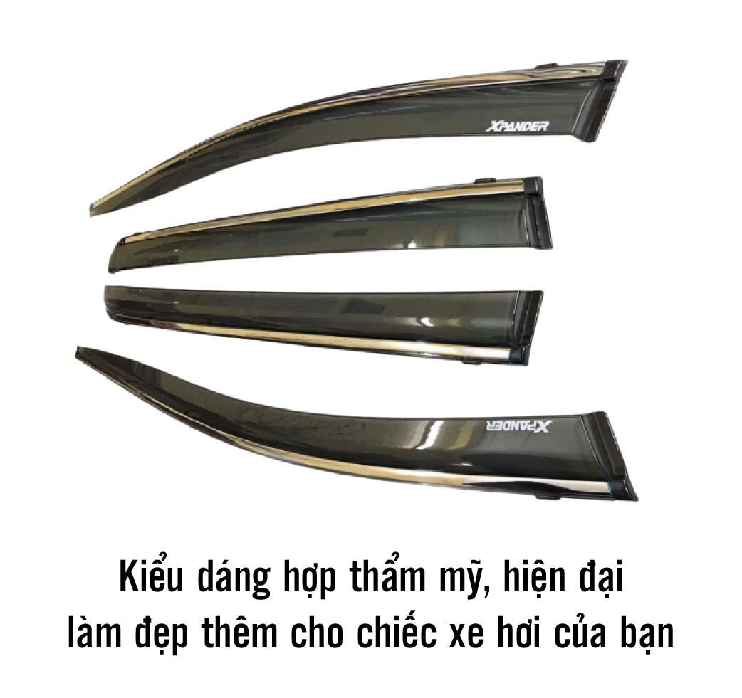 Bộ vè che mưa chỉ mạ crom cho xe MITSUBISHI XPANDER