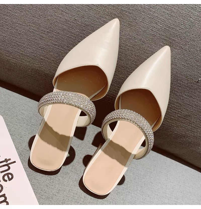 Sục nữ mũi nhọn quai đá lấp lánh sang chảnh M01