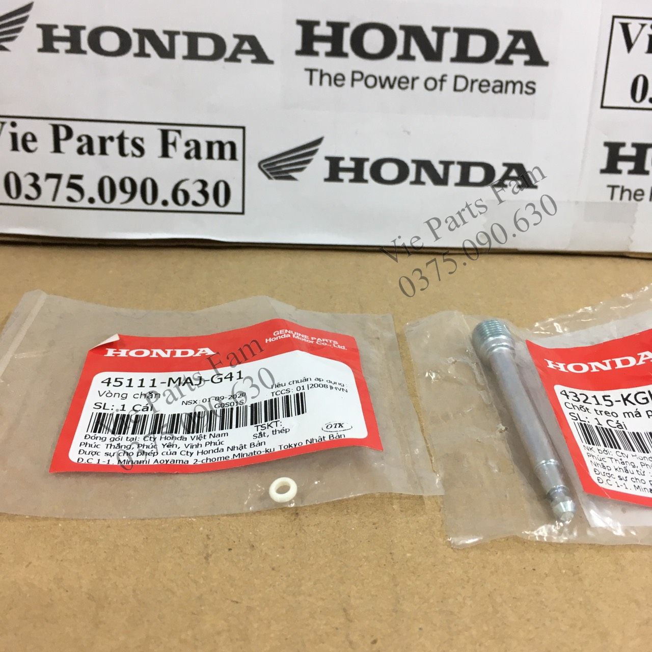 Cốt giữ bố thắng sau, ốc gài bố thắng sau Winner, Winner X, Sonic, MSX, chính hiệu Honda Motor