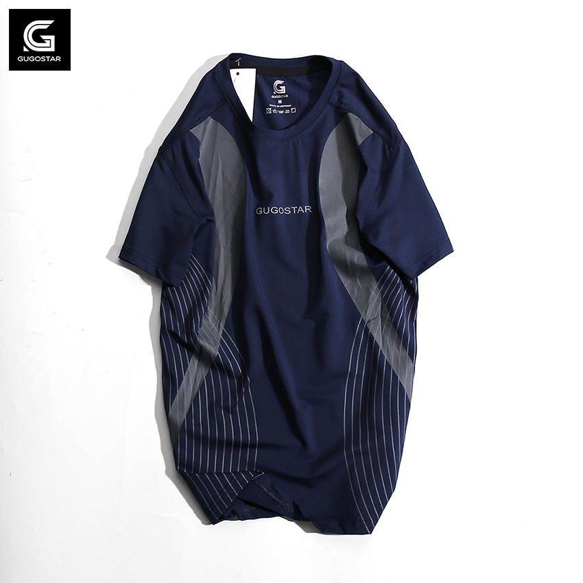Áo thun nam wavez g01 gugostar, thun thể thao polyester, co giãn 4 chiều