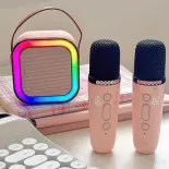 Loa Bluetooth Karaoke Mini K12,( TẶNG KÈM 2 MIC HÁT ) Thiết Kế Cực Đẹp, Dễ Sử Dụng, Âm Thanh Hay, Kèm 2 Micro Cao Cấp, Pin Trâu