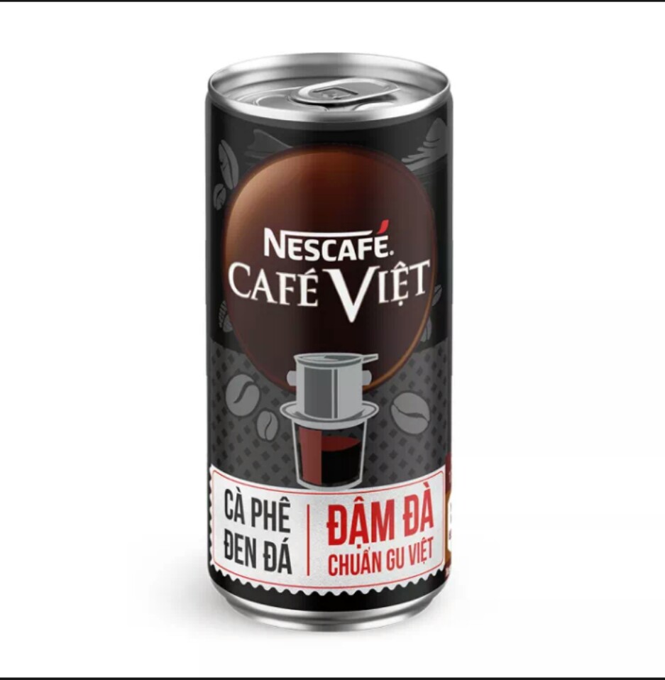 Thùng 24 lon cà phê đen uống liền Nescafé café Việt (lon 170 ml)
