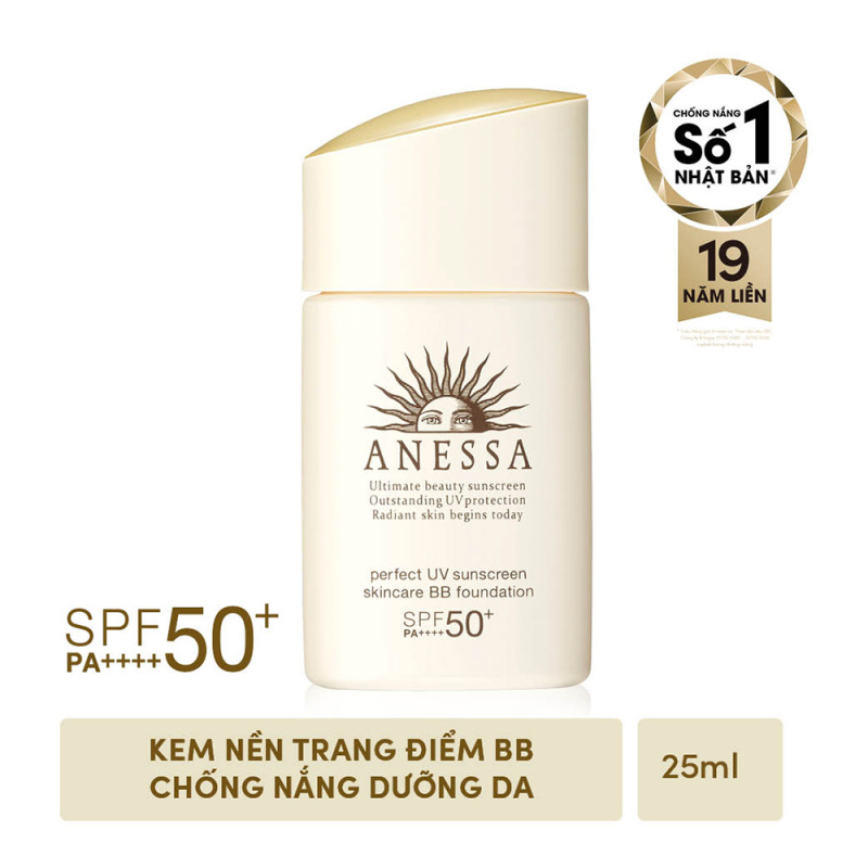 BB trang điểm chống nắng dạng kem Anessa Perfect BB Base Beauty Booster 25ml - màu Light (Sáng) giá rẻ