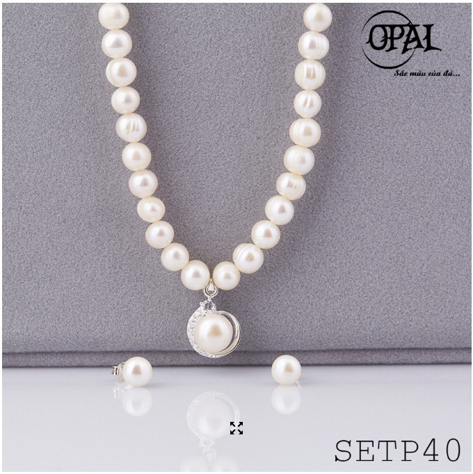 [HCM]Bộ Trang sức ngọc trai Opal SETP40