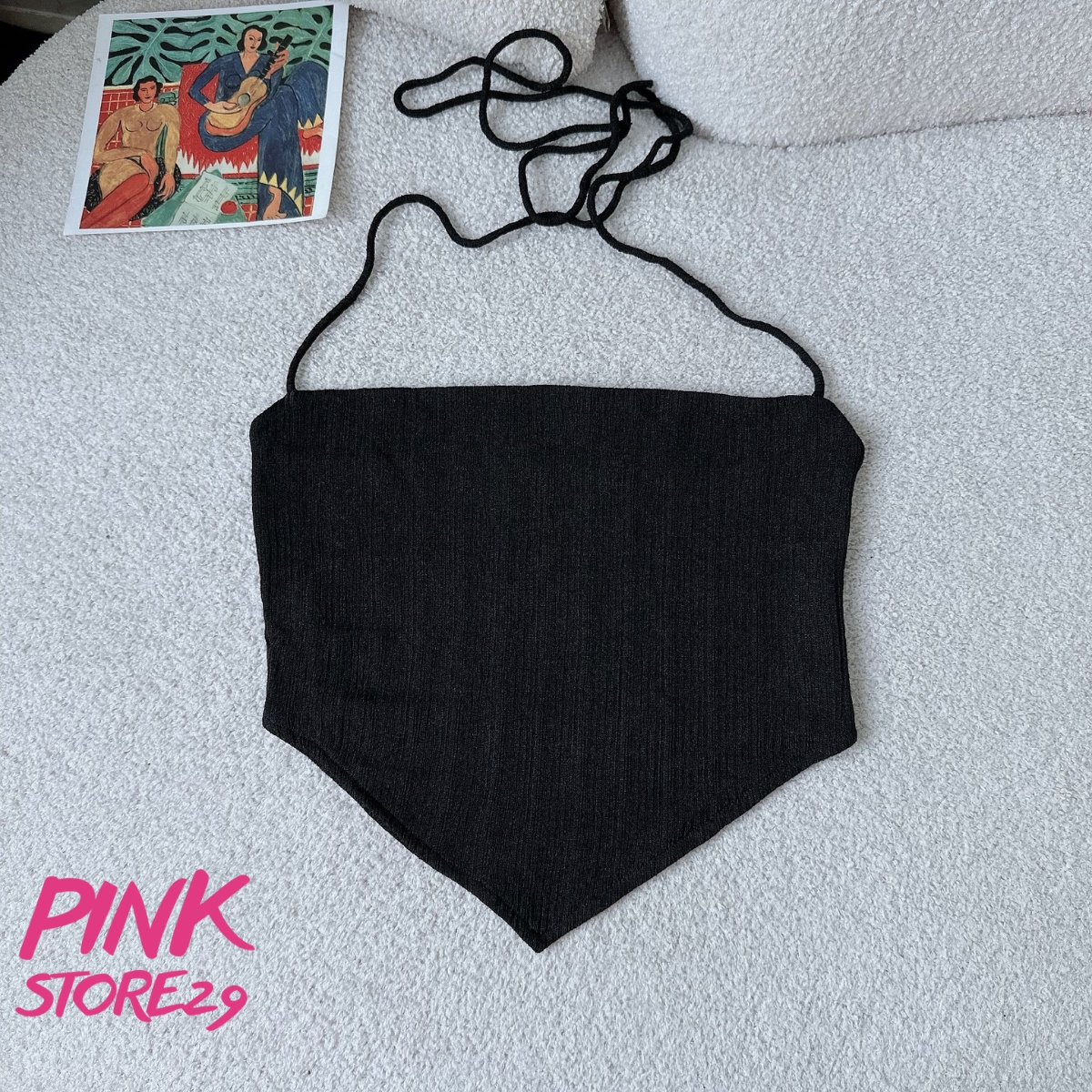 Áo yếm kiểu vạt nhọn pinkstore29 phối dây cột cổ, dáng ôm gợi cảm a5933