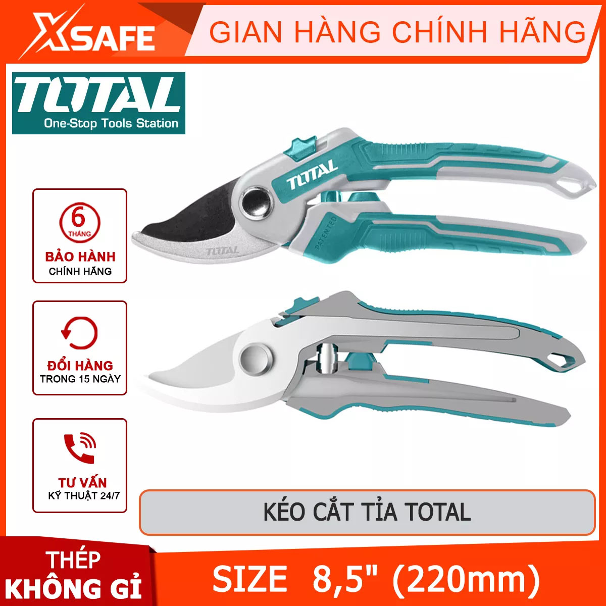 Total ingco branch cutting scissors metal frame extra strength, trimming for industrial, mechanical, manufacturing, processing materials-commitment genuine