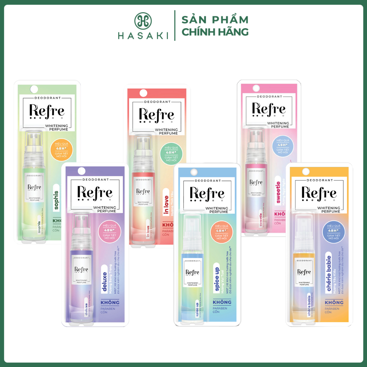 Xịt Khử Mùi Refre Whitening Perfume 30ml Hasaki Sản Phẩm Chính Hãng