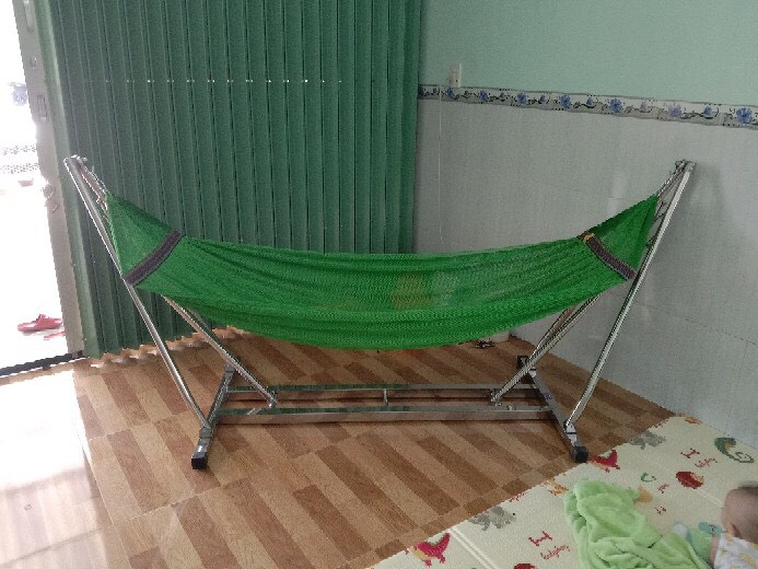 Võng xếp inox khung vuông cao cấp