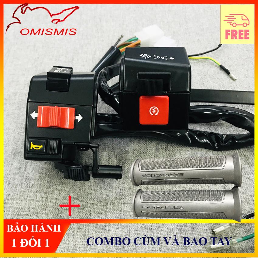Combo cùm công tắc dream full bộ trái phải và bao tay baracuda cao cấp