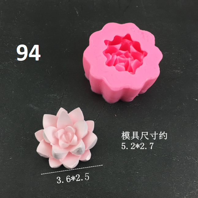 Khuôn silicon 4d Phong Khang làm rau câu sen đá