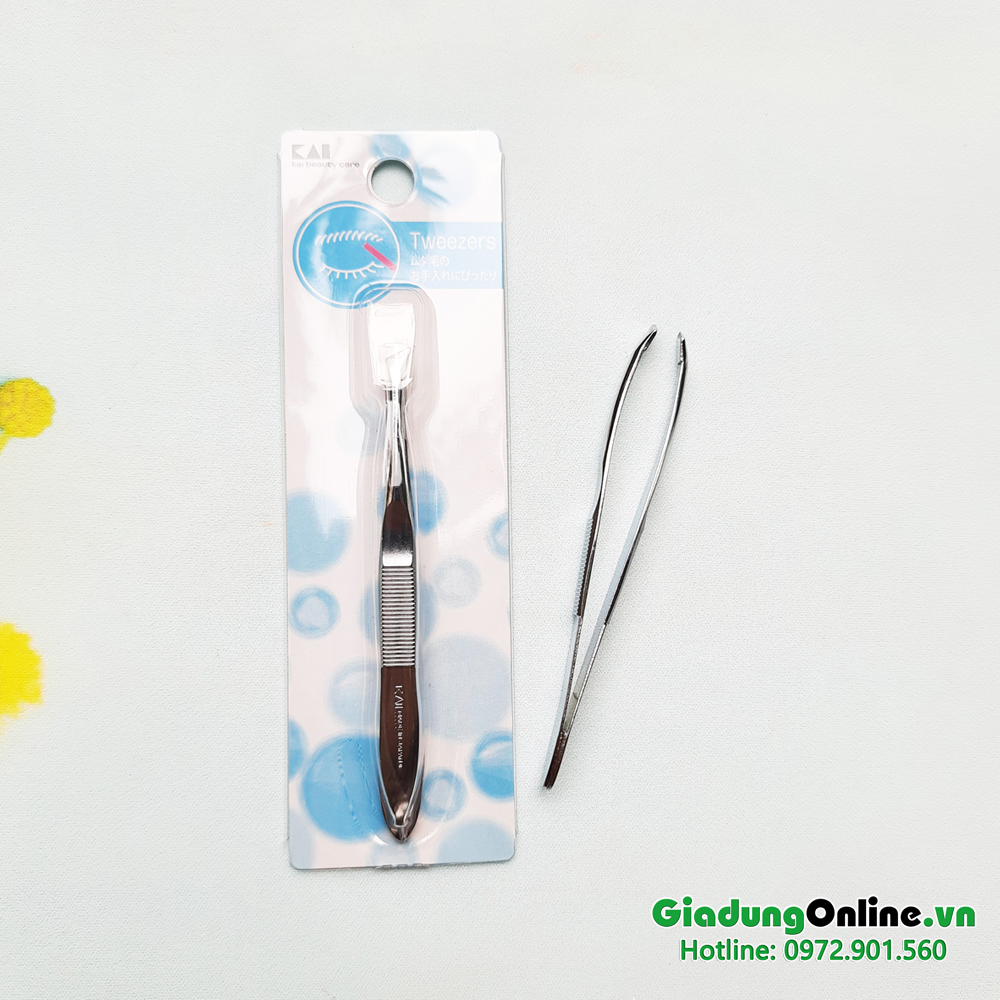 Nhíp Nhổ Lông INOX KAI Nhật Bản (Rất Bám và Dễ Nhổ) - Larva Store