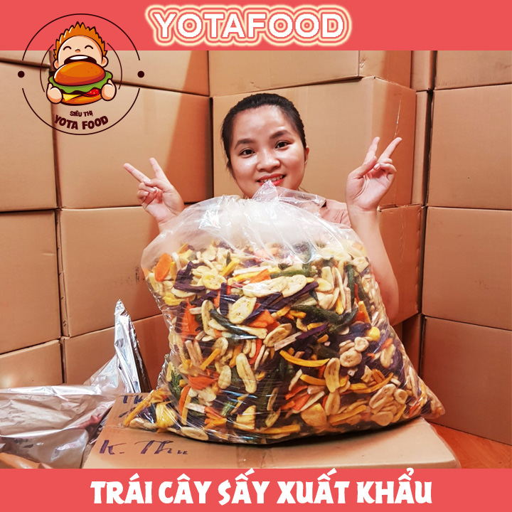 1 Kí Trái Cây Sấy ( Thập Cẩm Sấy hàng xuất khẩu )  Đủ vị  Yotafood