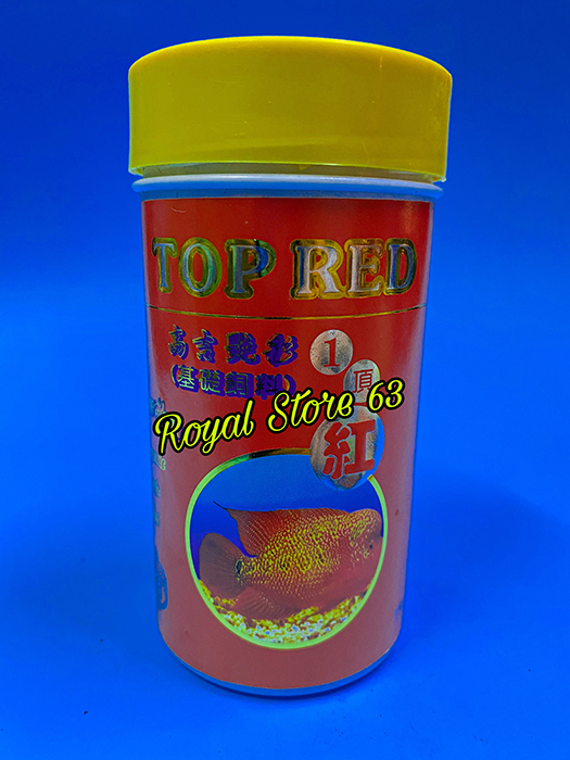 Thức ăn top red cho cá la hán, hồng két 100gram