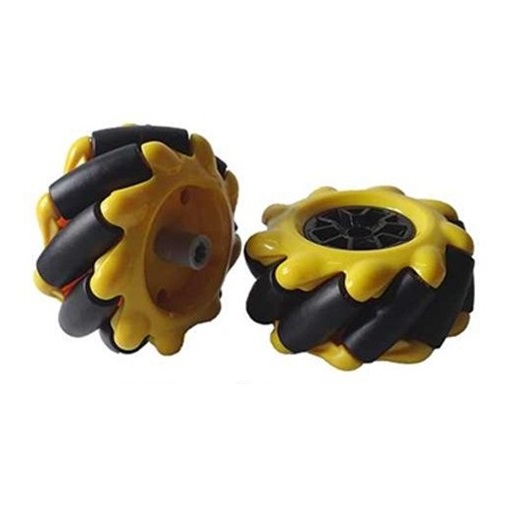 Khung xe robot bằng nhôm - Bánh xe đa hướng Mecanum 60mm