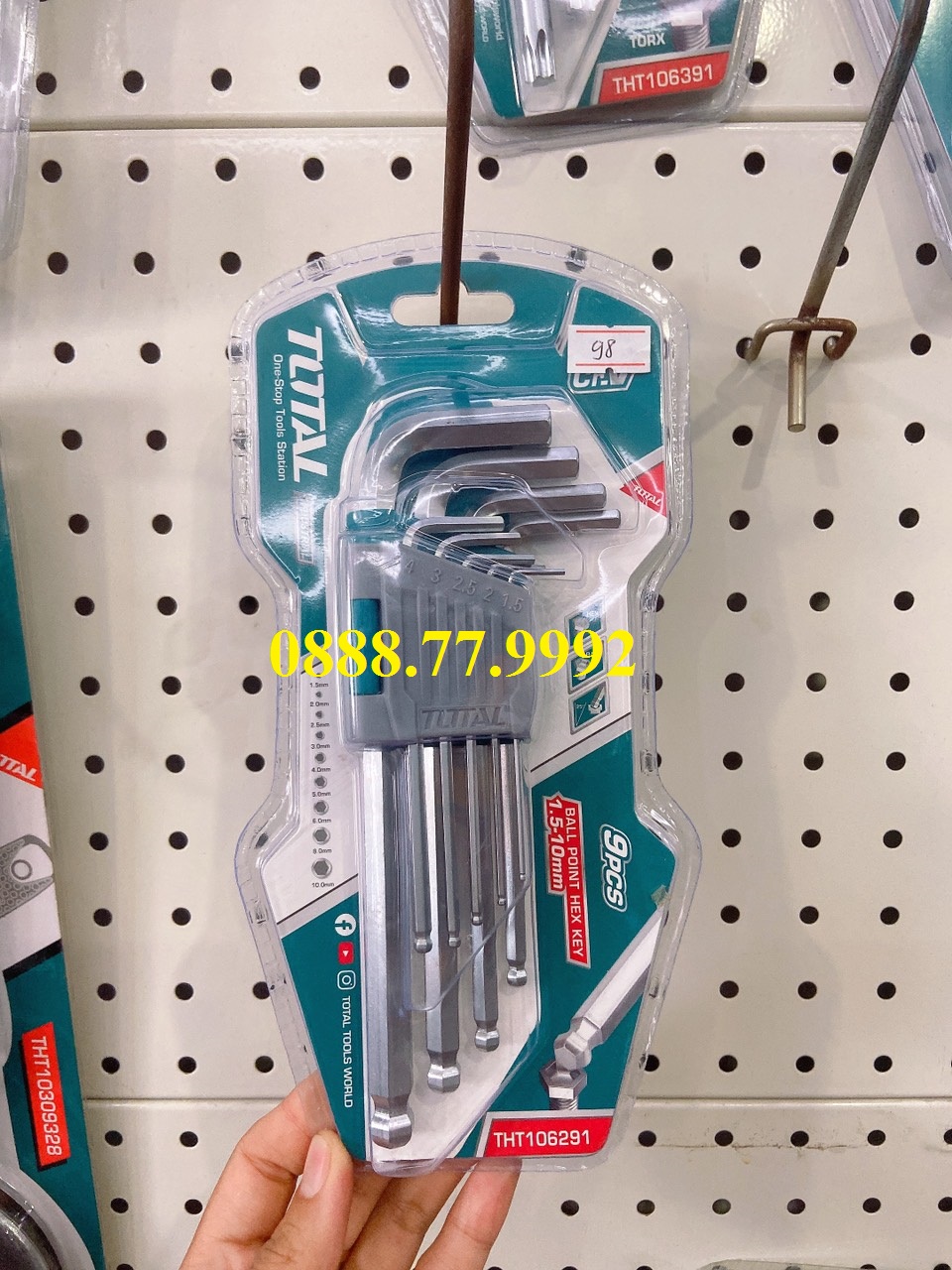 Bộ 9 chìa lục giác total tht106291