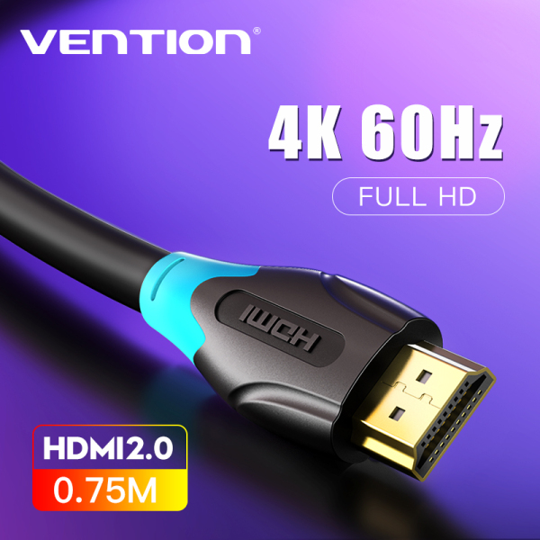 Vention dây cáp HDMI 2.0 4K HDMI 2.0 Cable Monitor Video Cable with 3D 4K 60Hz cáp HDMI kết nối tivi 1M 2M 3M 5M 10M for HDTV LCD Projector Laptop PC PS4 Switch HD HDMI 2.0 Cable