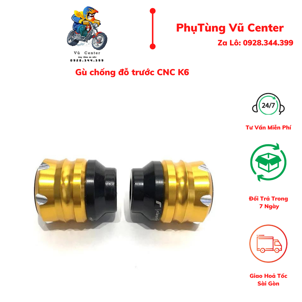 [HCM] [ Giá 1 cặp ] Gù chống đổ trước CNC có chụp mẫu K6