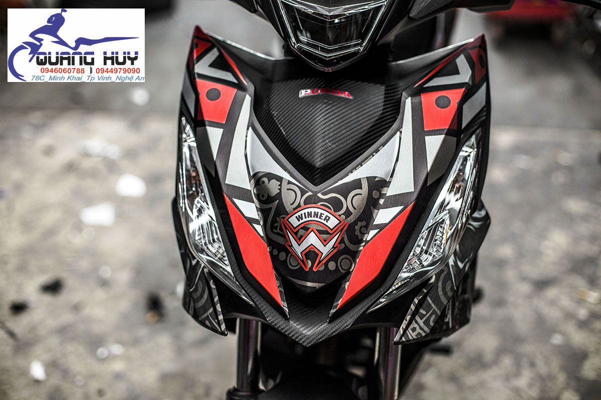 Tem Trùm Winner 150 Đỏ Đen Sói,Team Decal Winner 150 WOLF