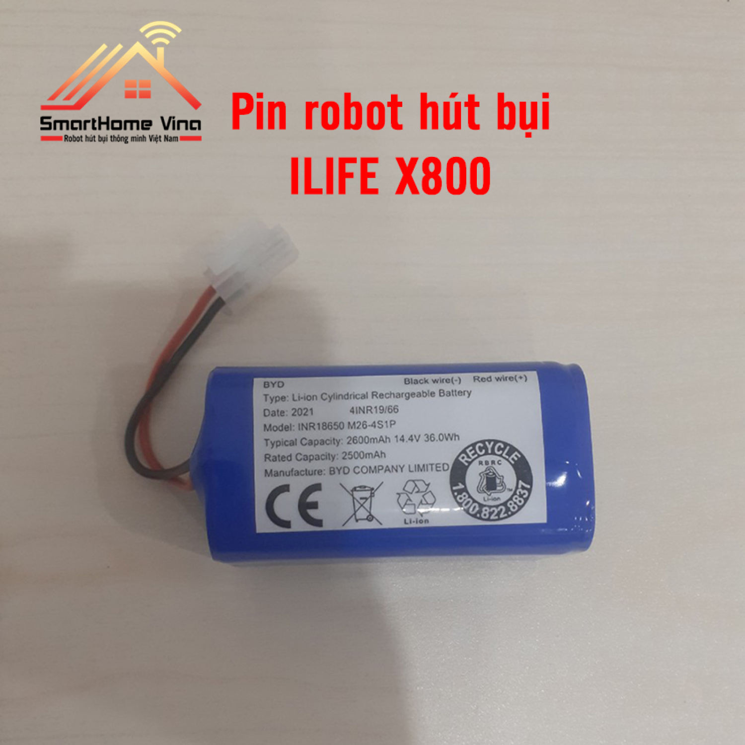 Pin robot hút bụi ilife x800. bảo hành 3 tháng.