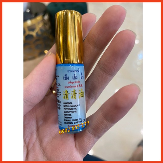 Chai Dầu gió dạng lăn Cheng Cheng Oil 5ml