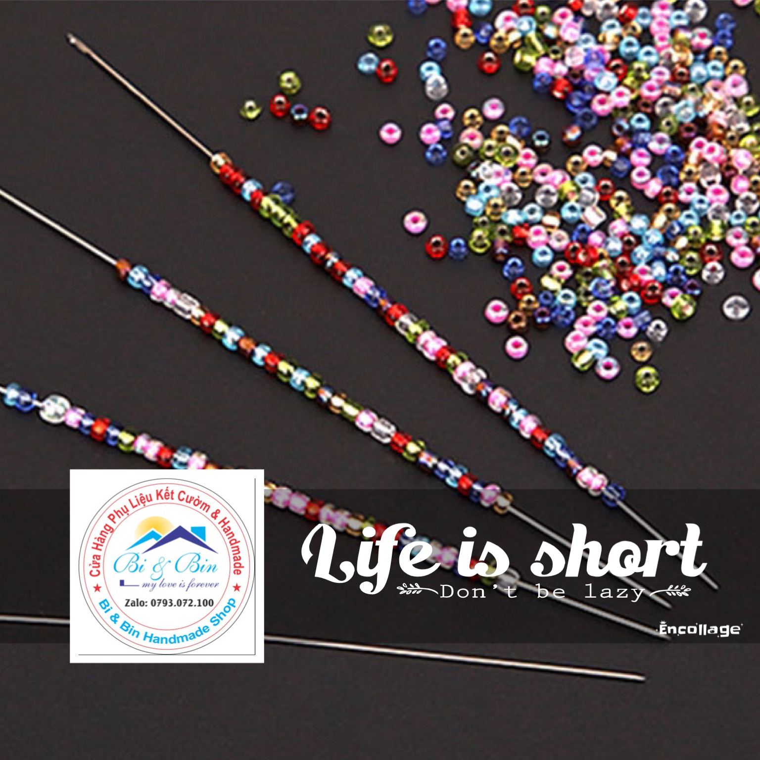 Kim Dài Kết Cườm Đính Hạt 0,45mm Kim Mảnh Chuyên Dụng Kết Cườm Đính Hạt