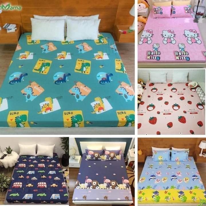Ga Chống Thấm Cotton Hoạ Tiết, Ga Chống Thấm Cotton Cao Cấp, Ga Chống Thấm Cotton Kháng Khuẩn Không Bí Nóng, Không Sột Soạt Sunzin - Dìu Giấc Yêu Thương