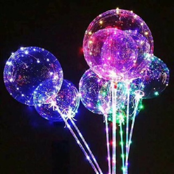 bóng galaxy trong xuốt có 3 chế độ nháy (có pin sẵn)