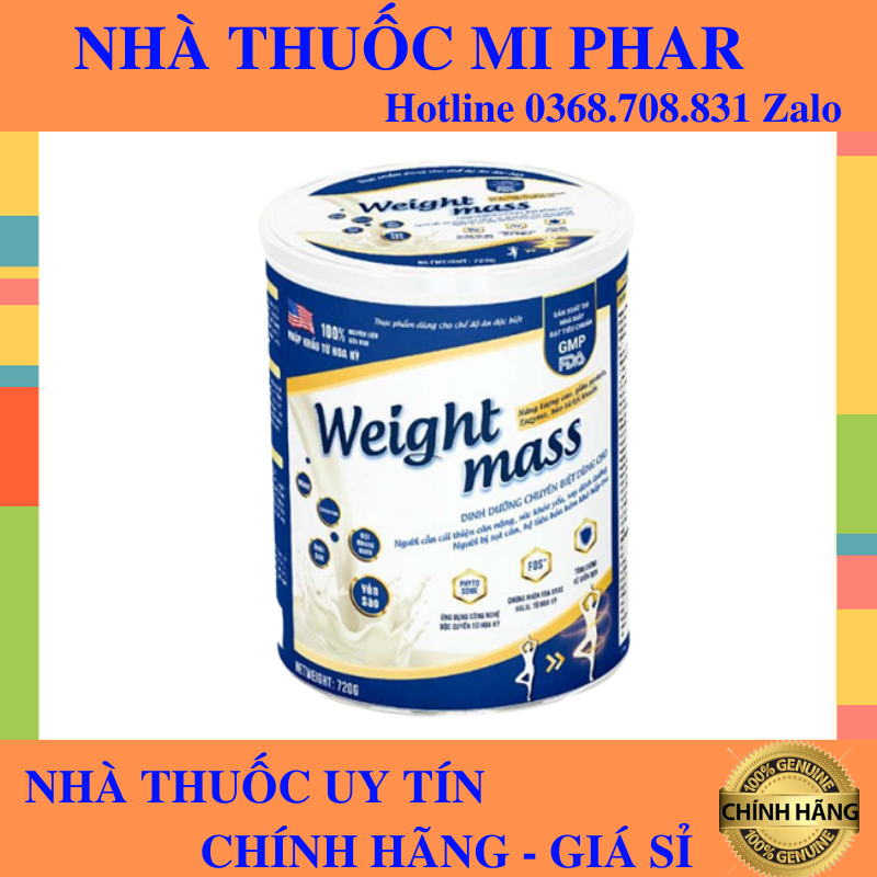 [Chính Hãng - Hoàn Tiền 10%]Weight Mass Sữa Bột Hỗ Trợ Tăng Cân Cho Người Gầy