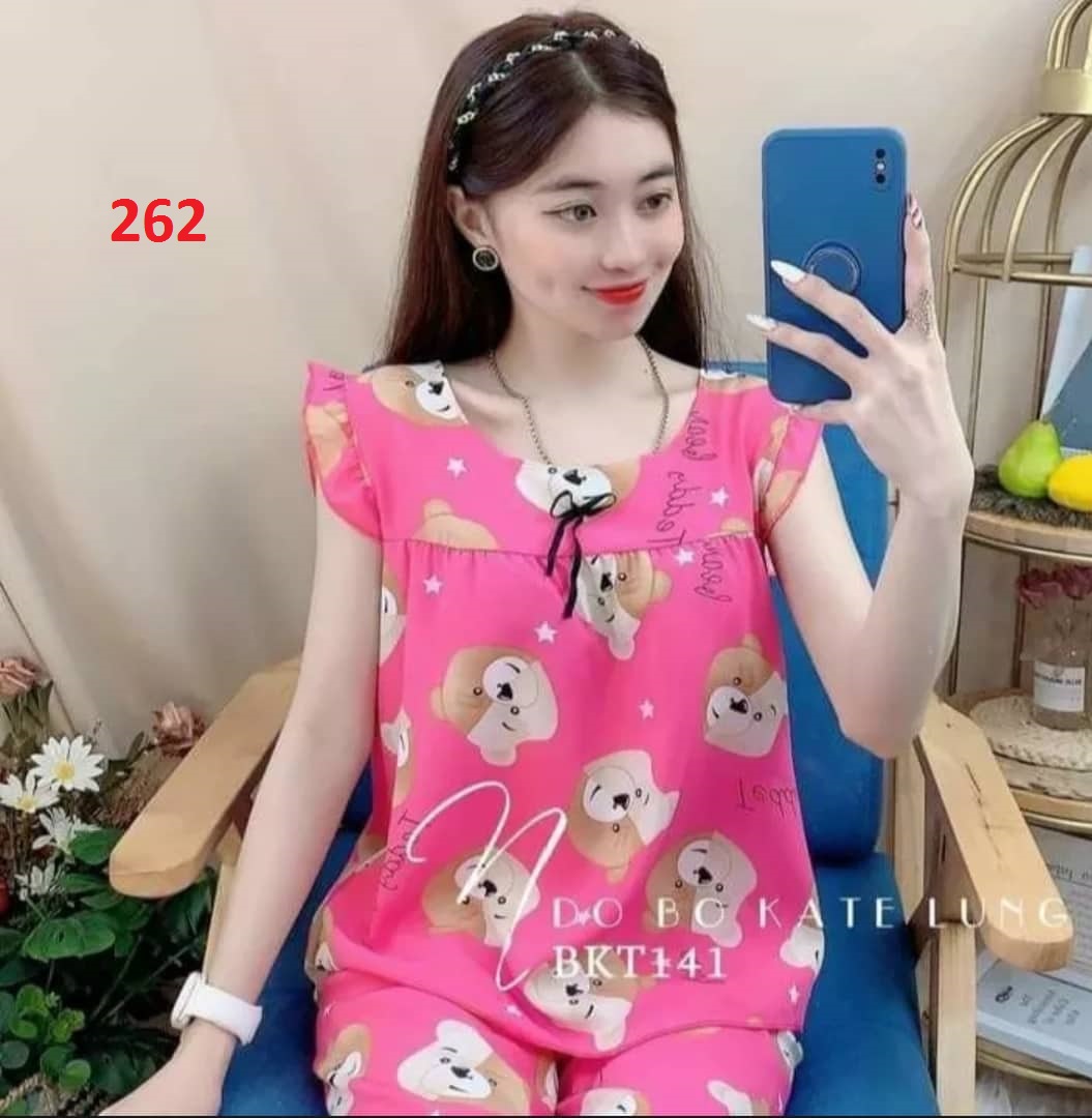 Bộ lụa hàn đùi dễ thương - 35 đến 53kg - ảnh thật
