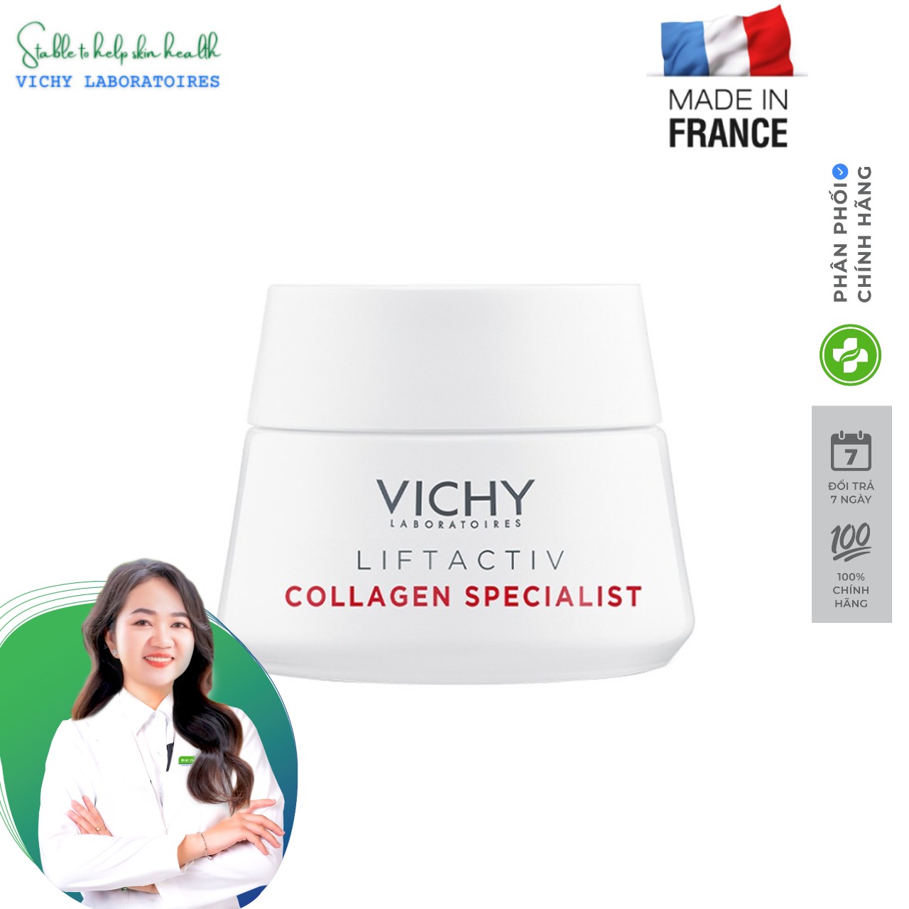 Kem Dưỡng Collagen Cải Thiện Lão Hóa Vichy Liftactiv Collagen Specialist 15ml