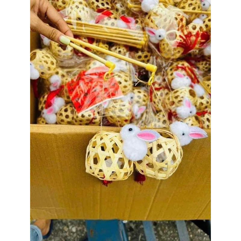 Lồng Đèn Thỏ Khung Tre, Đèn Lồng con Thỏ