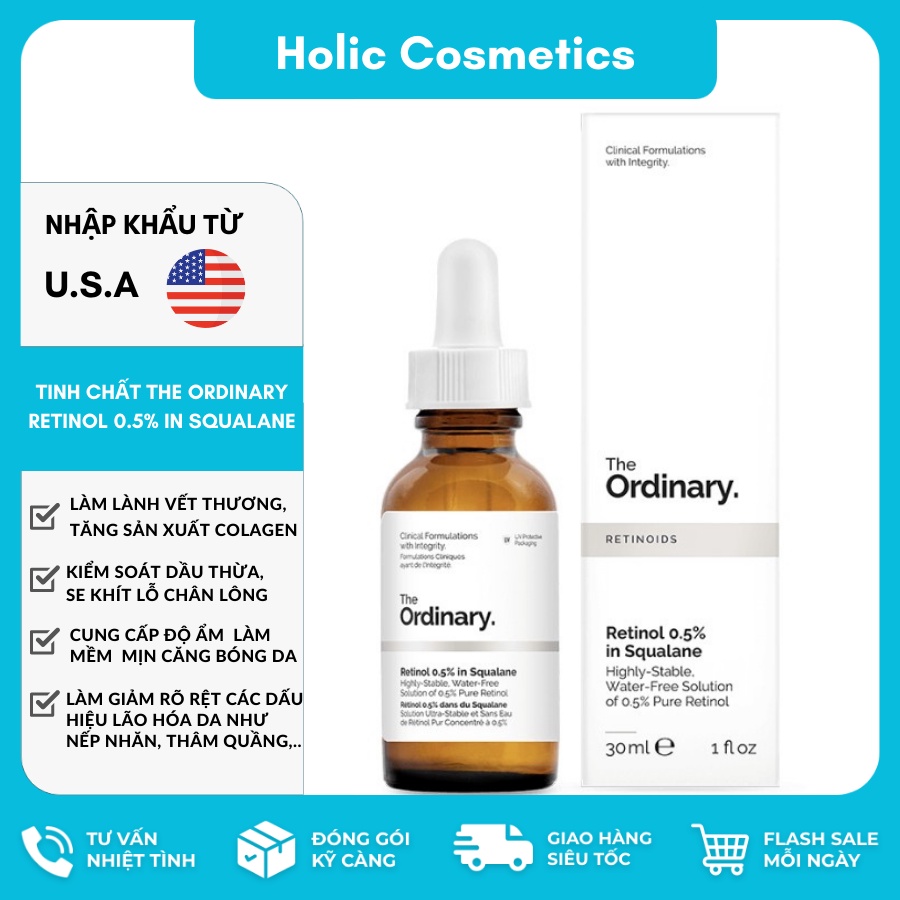 Tinh chất The Ordinary Retinol 0.5% In Squalane