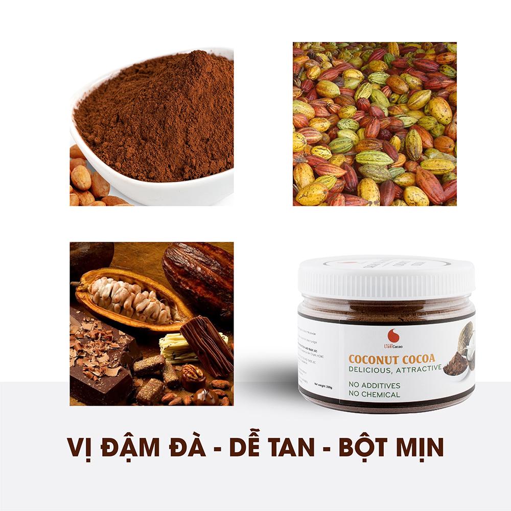 Cacao sữa dừa thơm ngon, đậm đà hũ 230g - Light coffee