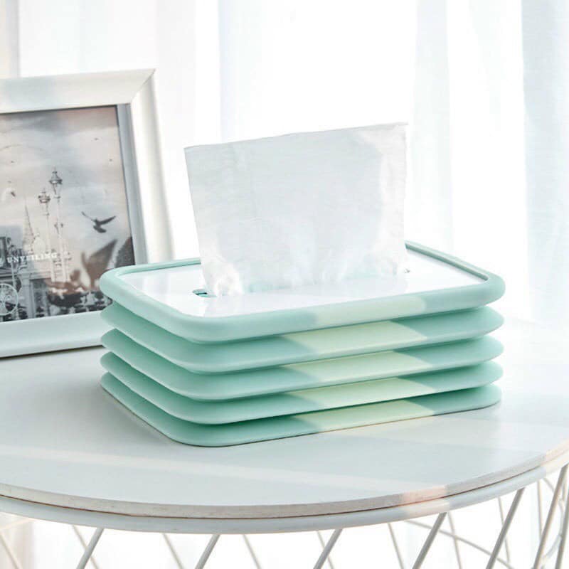 Hộp Đựng Khăn Giấy Bằng Silicon Gấp Gọn Sáng Tạo Tiện Dụng