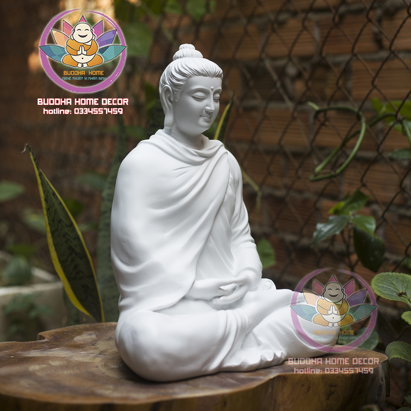 Tôn Tượng Thích Ca Thế Thiền thủ ấn Cao 35 cm