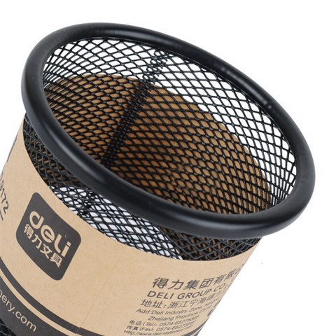 Cốc cắm bút lưới sắt tròn Deli