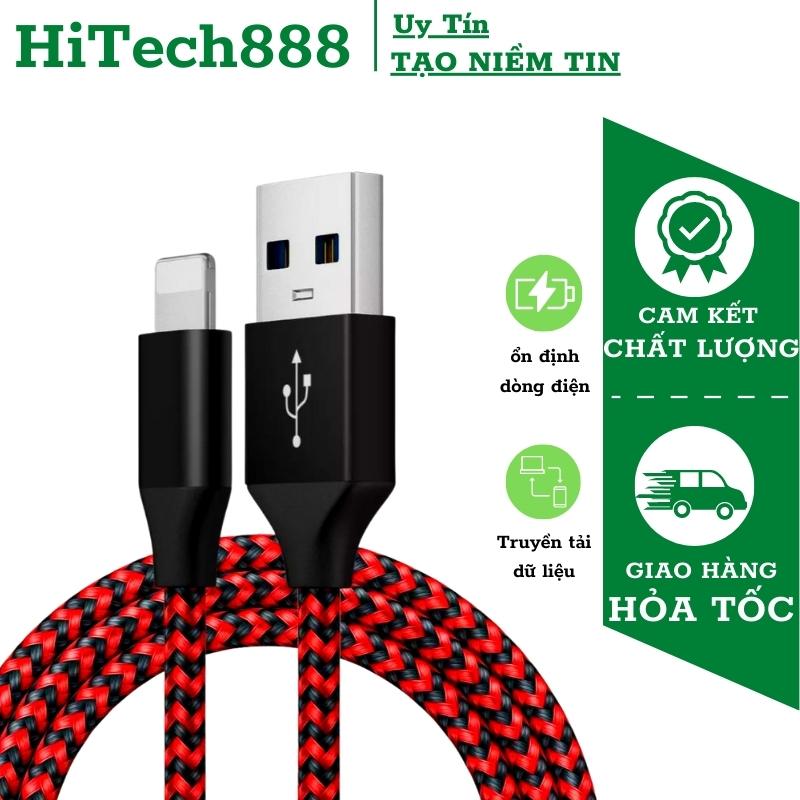 [Giảm giá] Dây sạc iphone, Cáp sạc iphone bọc dù chống đứt dùng cho iphone ,airpod...