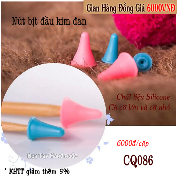 1 cặp nút Bịt Đầu Kim Đan CQ086 - Hoa Tay Handmade