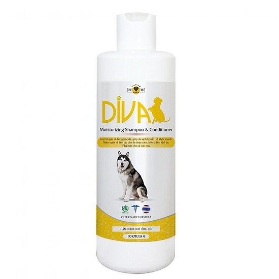 [HCM]Sữa tắm cho chó DIVA màu vàng 400ml