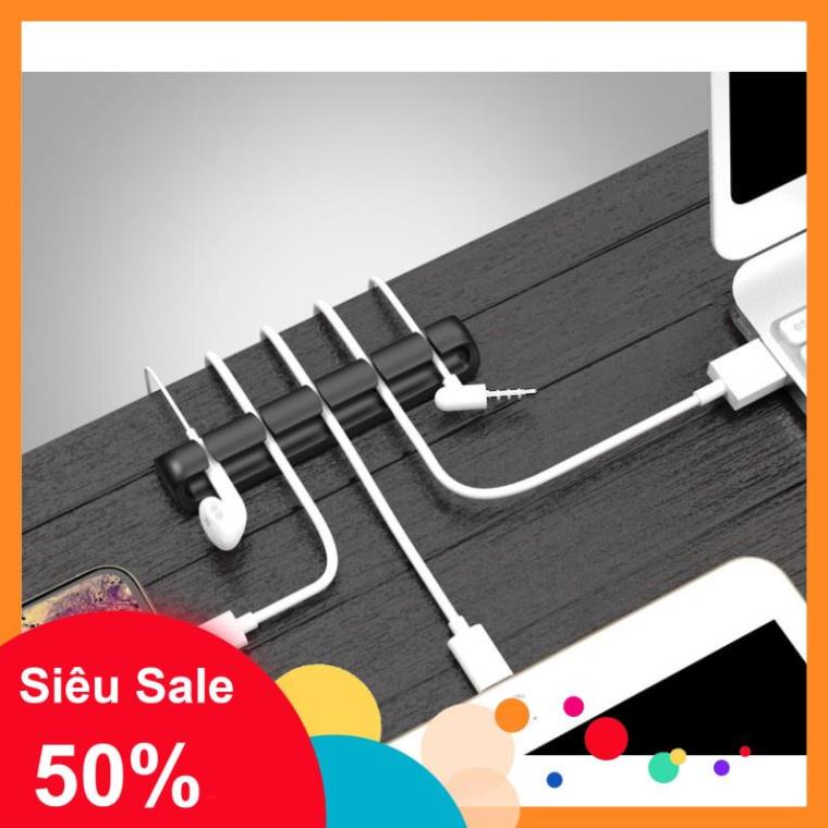Dụng cụ cố định dây sạc 💓freeship💓 dụng cụ silicon giúp cố định 3 đầu dây sạc, dây điện cm-03 9464