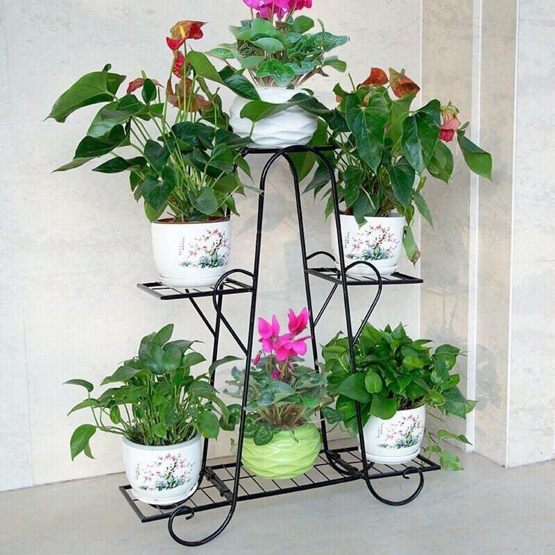 Kệ sắt để chậu hoa, cây cảnh 6 tầng